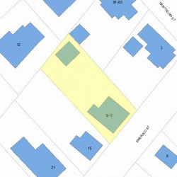 11 Emerald St, Newton, MA 02458 plot plan