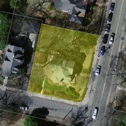 1057 Walnut St, Newton, MA 02461 aerial view