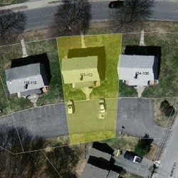 112 Rowe St, Newton, MA 02466 aerial view