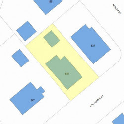 541 California St, Newton, MA 02460 plot plan