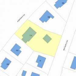 114 Albemarle Rd, Newton, MA 02460 plot plan