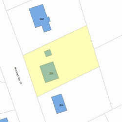 256 Winchester St, Newton, MA 02461 plot plan