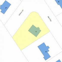 36 Walsh Rd, Newton, MA 02459 plot plan