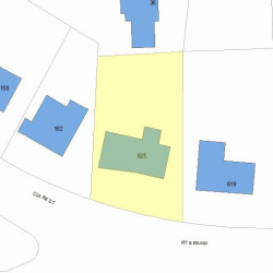 625 Boylston St, Newton, MA 02459 plot plan