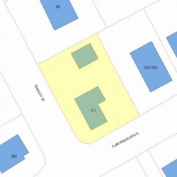 131 Auburndale Ave, Newton, MA 02465 plot plan