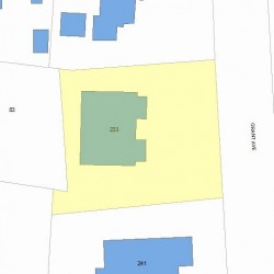 233 Grant Ave, Newton, MA 02459 plot plan
