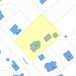 22 Ridge Ave, Newton, MA 02459 plot plan