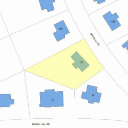 131 Dane Hill Rd, Newton, MA 02461 plot plan