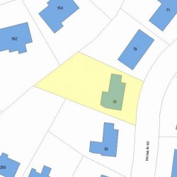 85 Drumlin Rd, Newton, MA 02459 plot plan