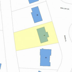 41 Baker Pl, Newton, MA 02462 plot plan