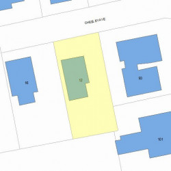 12 Chesley Ave, Newton, MA 02460 plot plan
