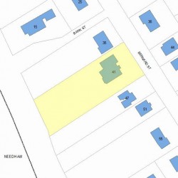 41 Bernard St, Newton, MA 02461 plot plan