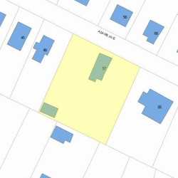 57 Adams Ave, Newton, MA 02465 plot plan
