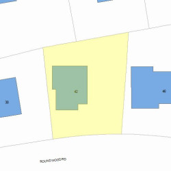 42 Roundwood Rd, Newton, MA 02464 plot plan