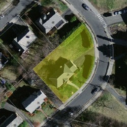 25 Dolphin Rd, Newton, MA 02459 aerial view