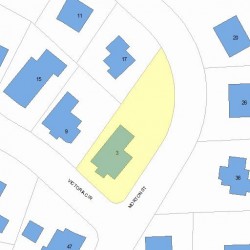 3 Victoria Cir, Newton, MA 02459 plot plan