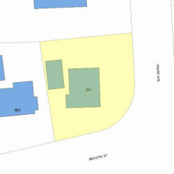 251 Grant Ave, Newton, MA 02459 plot plan