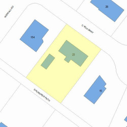 23 Shumaker Path, Newton, MA 02459 plot plan