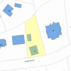 93 Thurston Rd, Newton, MA 02464 plot plan