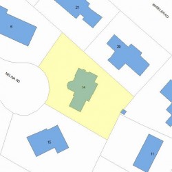 14 Melina Rd, Newton, MA 02459 plot plan