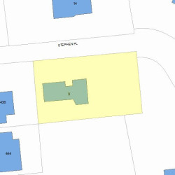 9 Stephen Pl, Newton, MA 02461 plot plan
