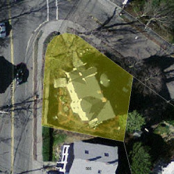 334 Franklin St, Newton, MA 02458 aerial view