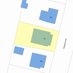 185 Parmenter Rd, Newton, MA 02465 plot plan