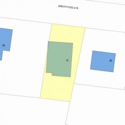 46 Brentwood Ave, Newton, MA 02459 plot plan