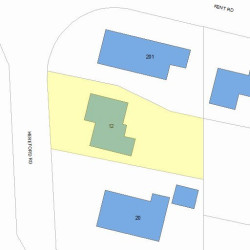 12 Hereford Rd, Newton, MA 02468 plot plan