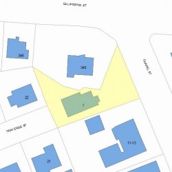 7 Chapel St, Newton, MA 02458 plot plan