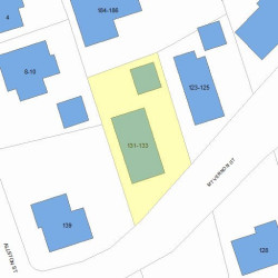 131 Mount Vernon St, Newton, MA 02465 plot plan