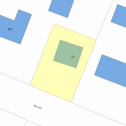 231 Mill St, Newton, MA 02459 plot plan