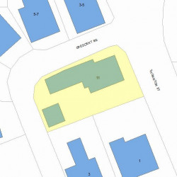 11 Thornton St, Newton, MA 02458 plot plan