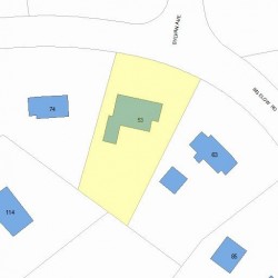 53 Bigelow Rd, Newton, MA 02465 plot plan