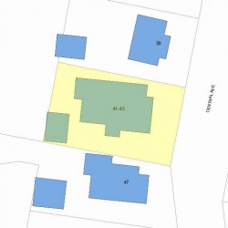 43 Central Ave, Newton, MA 02460 plot plan