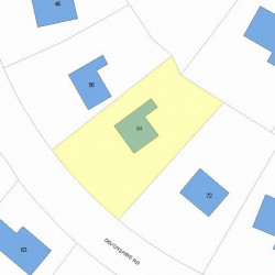 64 Devonshire Rd, Newton, MA 02468 plot plan