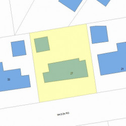 27 Mason Rd, Newton, MA 02459 plot plan