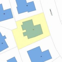 11 Emmons St, Newton, MA 02465 plot plan