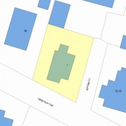 7 Henshaw Ter, Newton, MA 02465 plot plan