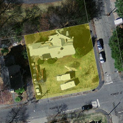 27 Chester St, Newton, MA 02461 aerial view