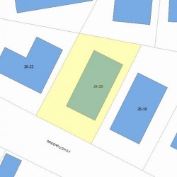 24 Greenough St, Newton, MA 02465 plot plan