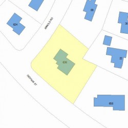 636 Dedham St, Newton, MA 02461 plot plan