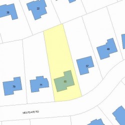 65 Westgate Rd, Newton, MA 02459 plot plan