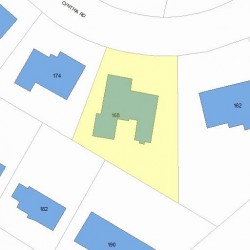 168 Cynthia Rd, Newton, MA 02459 plot plan