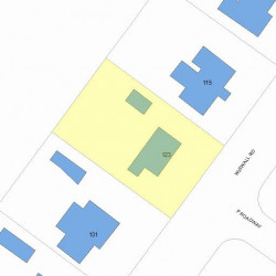 123 Wiswall Rd, Newton, MA 02459 plot plan