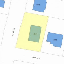 24 Central Ave, Newton, MA 02460 plot plan