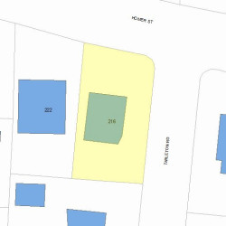 216 Homer St, Newton, MA 02459 plot plan