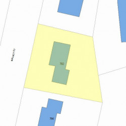 782 Walnut St, Newton, MA 02460 plot plan