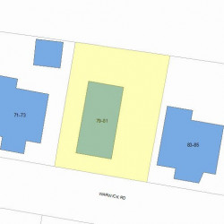 79 Warwick Rd, Newton, MA 02465 plot plan