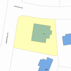 70 Barnstable Rd, Newton, MA 02465 plot plan